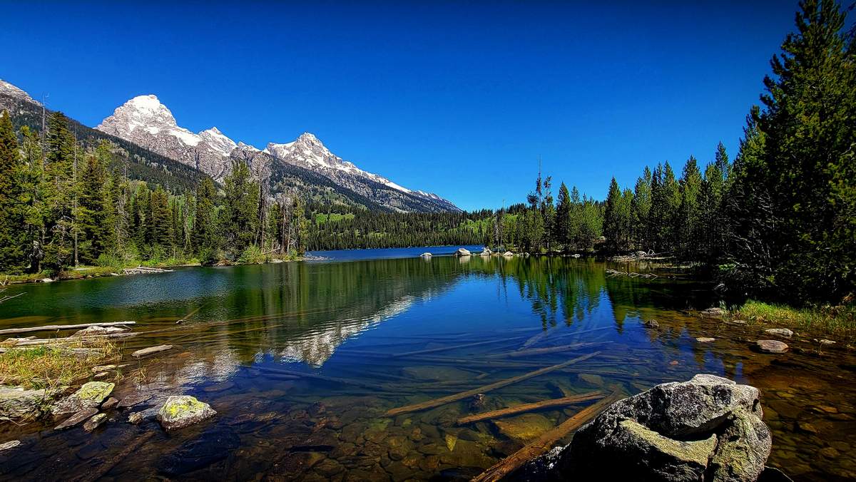 Grand Tetons from Taggart Lake